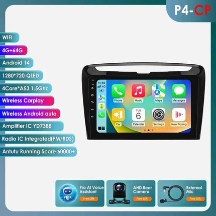 Qualcomm 8-Core 360° Panoramic Camera Wireless CarPlay Android Auto Car Radio for Lancia Ypsilon 2012 - 2020 Multimedia GPS 4G