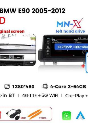 MEKEDE 8 Core Android 14 For BMW 3 Series E90 E91 E92 E93 2005-2012 Car Radio Multimedia Player Wireless CarPlay Auto All-in-one