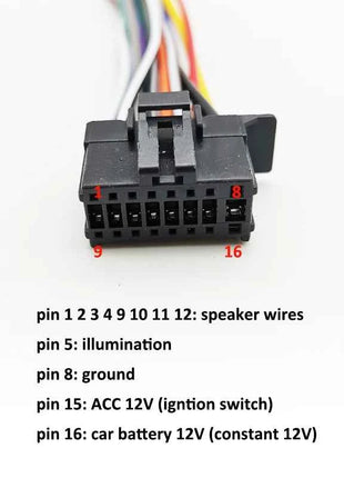 Cablaggio Radio cavo di cablaggio a 16 Pin Plug and Play per Pioneer Car Stereo Aftermarket Head Unit Wire