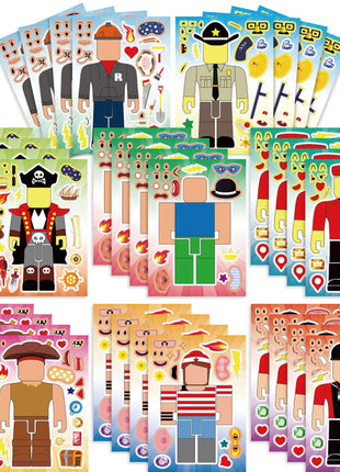 Set di Favori per Feste di Compleanno a Tema Roblox - Braccialetti Slap, Timbri e Adesivi per Bambini, Riempitivi per Sacchetti Regalo e Decorazioni per Feste