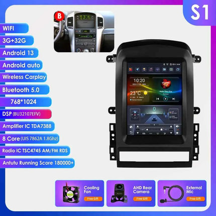 Hizpo 9.7" 2 Din Android Auto Car Radio for Chevrolet Captiva Sport 2006 - 2012 Multimedia Video Player Carplay  for Tesla Style