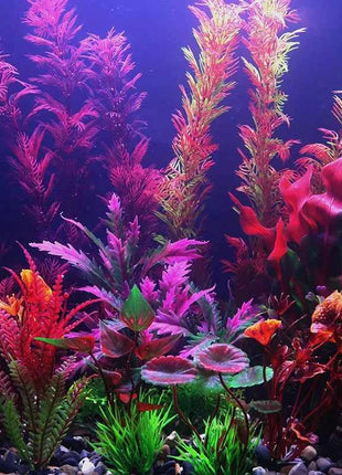 Artificial Aquarium Decor Plants Water Weeds Ornament Aquatic Fish Tank Simulation Grass Flower Decoration Accessories