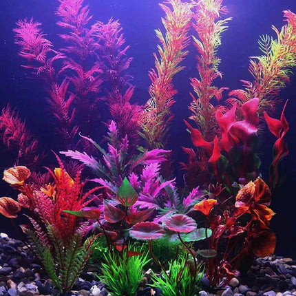 Artificial Aquarium Decor Plants Water Weeds Ornament Aquatic Fish Tank Simulation Grass Flower Decoration Accessories