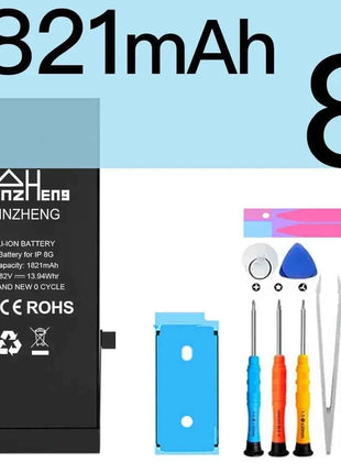 PINZHENG Real High Capacity Battery For iPhone 5S SE 6 6S 7 8 Plus X Xr Xs Max Phone Replacement Bateria Warranty One Year