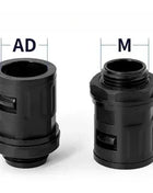 AD 10/13/15.8/18.5 - 34.5mm Tubo corrugato Giunto in nylon Cavo automobilistico Cavo motore Cablaggio isolato Soffietto Connettori per tubi