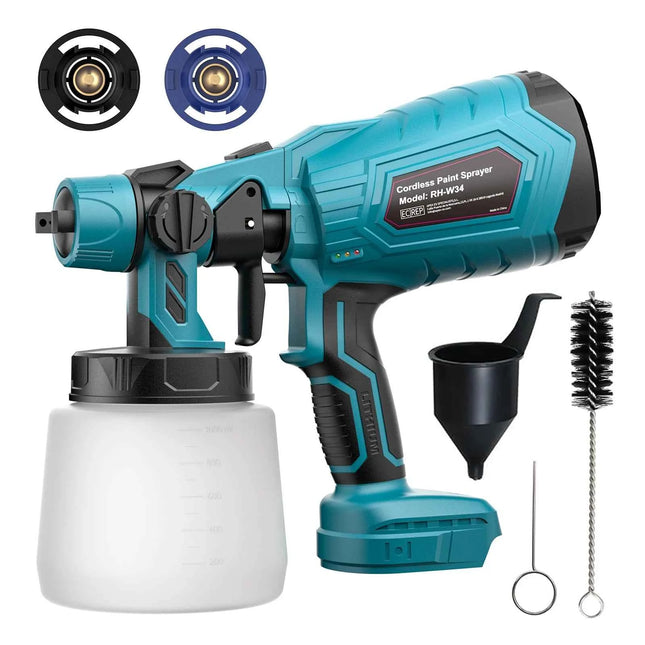 Cordless Paint Spray Gun For Makita For Dewalt For Milwaukee For Bosch 18V Battery Electric Rechargeable Sprayer Power Tool