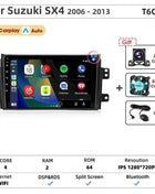 Srnubi Car Radio For Suzuki SX4 Cross 2006-2013 For Fiat Sedici Carplay Android Auto Radio Multimedia Player 4G Wifi GPS 2 Din
