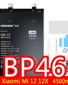 NOHON BM53 BM3L BM4E BM47 Battery For Xiaomi Mi 10T Pro Lite 9T 11T 8 9 10 10S 11 12 12X Max3 Mix 4 2 2S POCO F1 F2 Pro F3 M3 A3