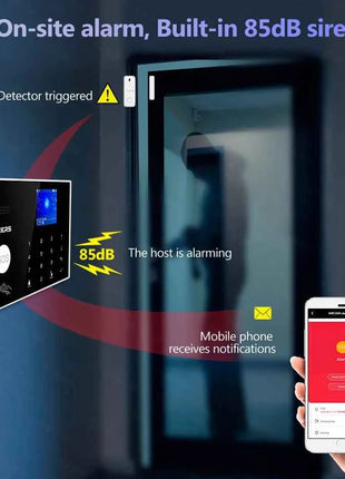 FUERS WIFI GSM Alarm System Wireless Home Burglar Security Alarm System Tuya APP Control Siren Motion Detector PIR Smoke Sensor