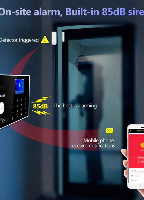 FUERS G30 FAI DA TE Tuya Smart WIFI Sistema di Allarme GSM Sistema di Allarme di Sicurezza Domestica Senza Fili Sirena di Controllo Rilevatore di Movimento Sensore di Fumo
