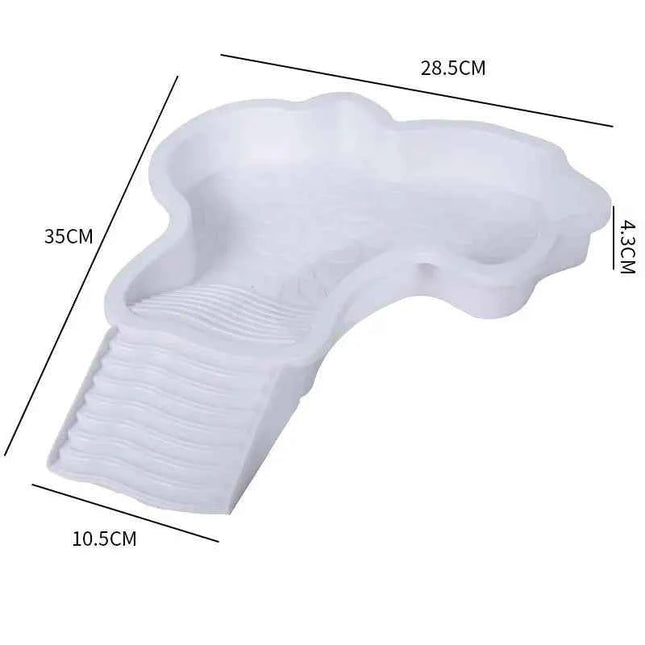 〔CC55〕Reptiles Water Dish With Anti-Slip Imitation Rock Ladders Food Water Bowl For Turtle Lizards Gecko Small Pet Supplies