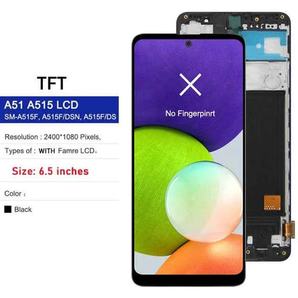 New Tested Display For Samsung A51 LCD Touch Screen A515F Digitizer Assembly AMOLED For Samsung A51 LCD SM-A515F/DS Replacement