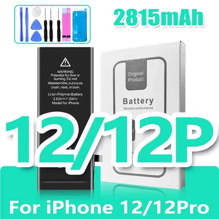 0 Cycle High Capacity Battery For iPhone 11 11Pro 12Pro 12 13 14 13Pro 14Pro Max Mini Phone Bateria + Free Tool Kit