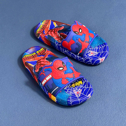 Pantofole per bambini per bambini Cartoon Anime Sandali open toe con motivo supereroe per diapositive per ragazzi e ragazze
