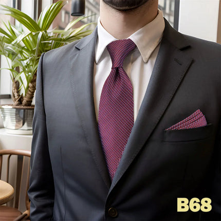 Set Cravatta e Fazzoletto Uomo Colorato 160cm - Accessori Matrimonio