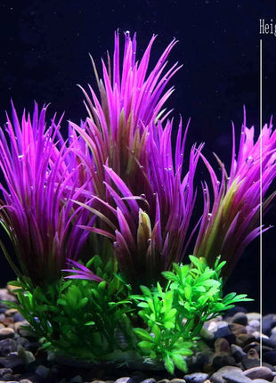 Artificial Aquarium Decor Plants Water Weeds Ornament Aquatic Fish Tank Simulation Grass Flower Decoration Accessories
