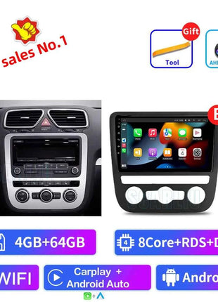 Android 16 For VW Volkswagen Scirocco 3 III Mk3 2008-2014 9 inch 8 Core WIFI Bluetooth Auto Navigation System Radio Multimedia