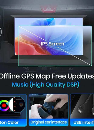 Junsun 6.2" Wireless CarPlay Android Auto Car Radio for Lancia Ypsilon 2012 2013 2014-2020 Multimedia WiFi 4G 8core RDS