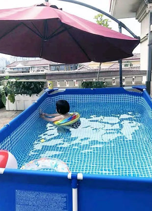 Piscina Rettangolare Intex 28272 con Telaio 300x200x75cm, in PVC Rinforzato, Fuori Terra, per Famiglie, da Esterno