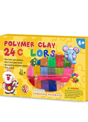 Blocco di argilla polimerica 24/32 colori con scatola di colori per attrezzi Set Processo di stampaggio Forno Cottura Accessori fai da te fatti a mano per bambini principianti