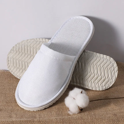 5 paia/lotto uomo donna usa e getta hotel pantofole per gli ospiti scivoli in cotone casa viaggio SPA pantofola ospitalità economici indoor slip-on