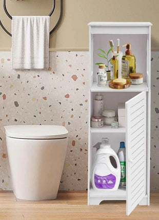 Bathroom Storage Cabinet White PVC Cupboard Shelf 28*25*90cm Tissue Storage Rack Organizer Bathroom Toilet Furniture