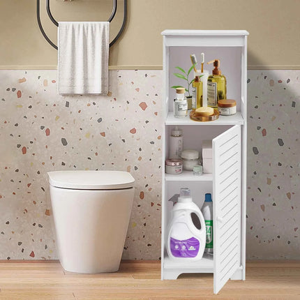 Bathroom Storage Cabinet White PVC Cupboard Shelf 28*25*90cm Tissue Storage Rack Organizer Bathroom Toilet Furniture
