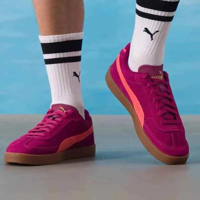 Nuove Sneakers PUMA Unisex 2026 in Suede Retro Low Top 400717-23/24 con Logo in Lamina Dorata e Blocchi di Colore