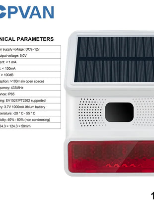 CPVAN Wireless WiFi Tuya Sistema di allarme domestico intelligente Antifurto domestico Allarme di protezione di sicurezza Kit fai da te Allarme Batteria incorporata da 5000 mAh