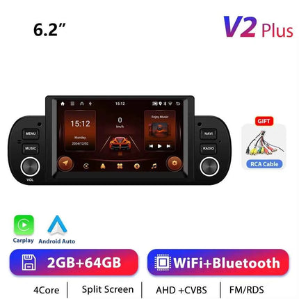 Podofo CarPlay Android Radio For Fiat Panda 2013-2020 Car Intelligent System 1din GPS Stereo Multimedia Player RDS FM Car Radio
