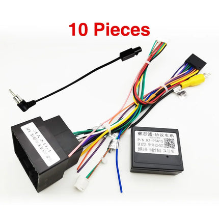 Decodificatore CAN Bus cablaggio 56 pin, adattatore Android 16 pin con ritenzione SWC per Peugeot 208 308 2008 3008 Citroen C3 C4 C5 (17-23)