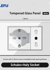 Glass White / Schuko Italy