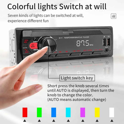 Podofo 1 Din MP3 Car Radio Audio Stereo FM Aux Input Receiver SD TF USB 12V In-dash Bluetooth Multimedia Auto Radio Player