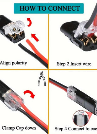 Electric Wire Connector No Strip Quick Dual Line Cable Interconnection Detachable Automotive Terminal Plug Universal Quality