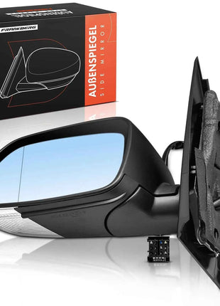 Frankberg 1x Specchietto Retrovisore Esterno Sinistro per VW Polo 9A 9N 9A2 9A4 9A6 9N2 2005-2009 6Q1857507P-TXT 1Z0857537AGRU 6Q1857507P9B9