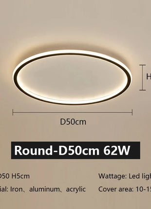Luci da soggiorno ultrasottili nordiche Lampade da soffitto a LED con telecomando Decorazioni per la casa per interni Lampadario da soffitto per studio camera da letto per bambini