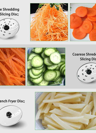 1300W Multi-Task Food Processor 3.5L Kneading 1.5L Blender Citrus Juicer 11 Professional Accessories Grinding/Chopping/Slicing