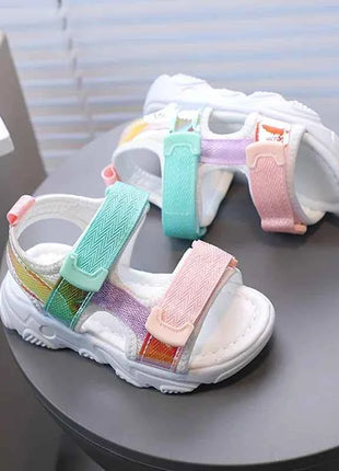 Sandali morbidi e comodi per bambini con suole antiscivolo sandali colorati per bambini per neonate (2-6 anni)