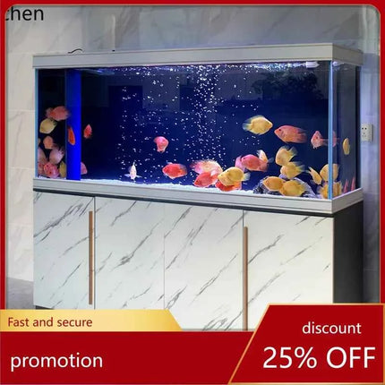 A2-26  Home Living Room Screen Aquarium Landscaping Full Set Ultra-clear Glass Large Medium Bottom Filter Fish Tank
