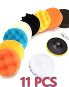 Kit di tamponi in spugna per lucidatura per auto Kit tampone in schiuma Tampone per lucidatrice Tamponi per cera per veicoli a motore per motociclette Rimuove i graffi
