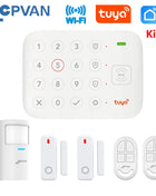 CPVAN Smart Wireless Home Alarm System with 4G WiFi Security Panel, Alarm Kit with Keypad, Supports Tuya/Smart Life Control