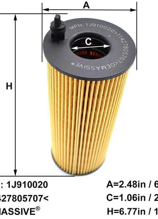 Filtro olio 11427807177   Per BMW Serie 1 E88 118d 120d 123d 2008 2009 2010 2011 2012 2013 / X3 E83 2007 2008-2010 2.0L Motore