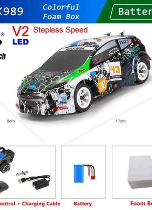 WLtoys K989 1:28 4WD 2.4G Mini RC Racing Car High Speed Off-Road Remote Control Drift Toys Alloy Vehicle for Children Kids Gift