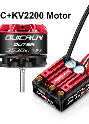 Hobbywing Quicrun WP 10BL80 2-4S 80A Waterproof ESC & Outer 3530SL 1700KV/2200KV Motor
