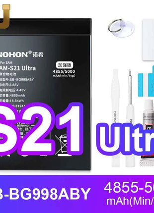 NOHON Phone Battery for Samsung Galaxy S24 S23 S22 Ultra S21 S20 Plus S10 S10E S9 S8 S7 S6 S10+ S20+ S21+ S23+ S24+ Batteries