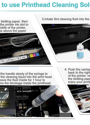 400mL Printhead Cleaning Kit for Epson HP Canon Brother, Universal Inkjet Printer Cleaner Solution, Liquid To Unclog Print Head