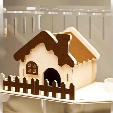 Luxury Acrylic Hamster Cage, Extra Large Transparent Habitat, Chew-Proof rodent Villa for Syrian Hamster Gerbil Mouse