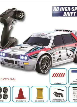 2025 New 4WD RC Car 1:24 Scale Four-wheel Drive Drift With Two Speed Settings 20 km/h LED Light Children Toys Rechargeable SG204