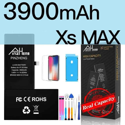 PINZHENG Real High Capacity Battery For iPhone 8 Plus SE 5S 6 6S 7 X Xr Xs Max Phone Replacement Batteries Warranty One Year