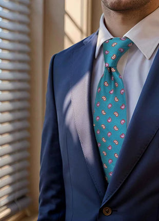 Set Cravatta e Fazzoletto Uomo Colorato 160cm - Accessori Matrimonio